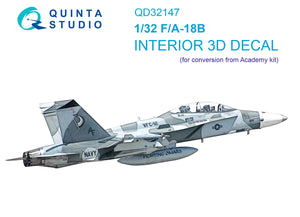 1/32 Quinta Studio F/A-18B Early 3D-Printed Full Interior (for Academy kit) 32147