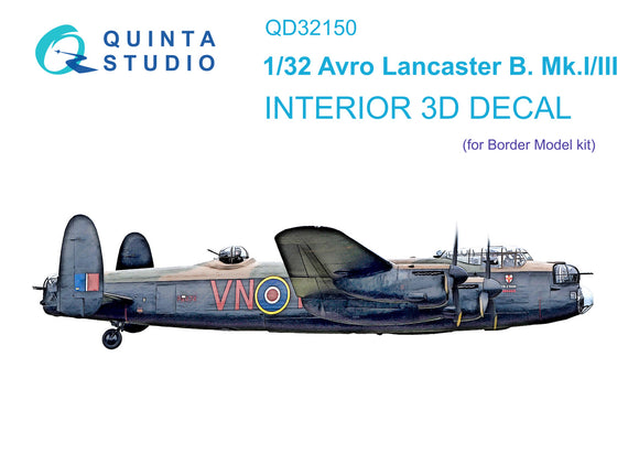 1/32 Quinta Studio Lancaster B Mk.I/III 3D-Printed Interior (Border) 32150