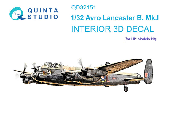 1/32 Quinta Studio Lancaster B Mk.I 3D-Printed Interior (HK Models) 32151