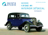 1/35 Quinta Studio GAZ-M1 3D-Printed Interior (for Trumpeter kits) 35006