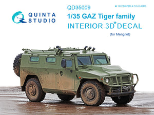 1/35 Quinta Studio GAZ Tiger family 3D-Printed Interior (for Meng kits) 35009