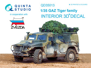 1/35 Quinta Studio GAZ Tiger family 3D-Printed Interior (for Zvezda kit) 35013