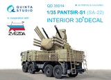 1/35 Quinta Studio Pantsir-S1  (SA-22 Greyhound) 3D-Printed Interior (for Zvezda kit) 35014