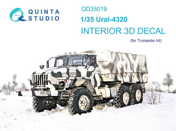 1/35 Quinta Studio Ural-4320 3D-Printed Interior (for Trumpeter kits) 35019