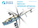 1/35 Quinta Studio Mi-24V  3D-Printed Interior (for Trumpeter kit) 35020