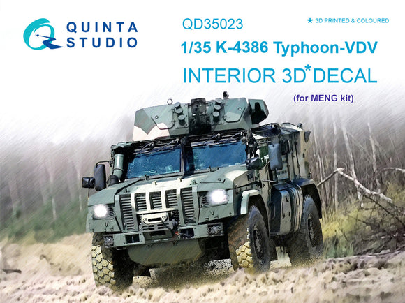 1/35 Quinta Studio K-4386 Typhoon VDV 3D-Printed Interior (for MENG kits) 35023