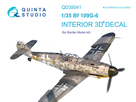 1/35 Quinta Studio Bf 109G-6 3D-Printed Interior (for Border) 35041