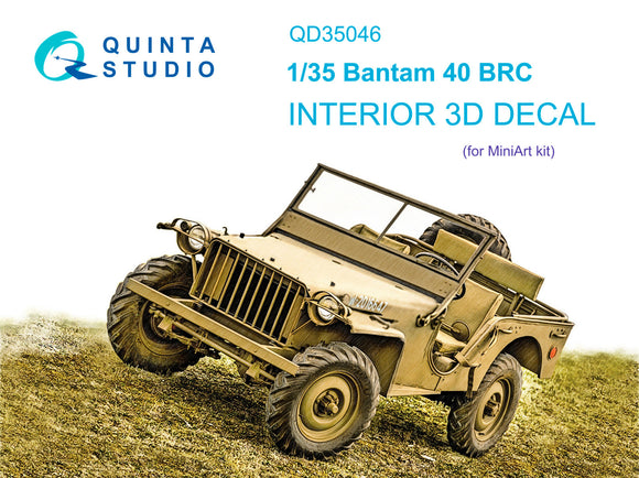 1/35 Quinta Studio Bantam 40 BRC 3D-Printed Interior (for Mini Art kit) 35046