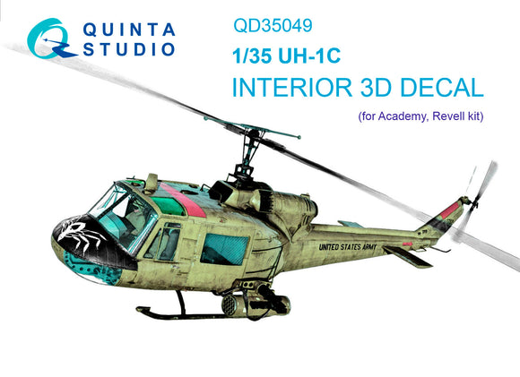 1/35 Quinta Studio UH-1C 3D-Printed Interior (for Academy kit) 35049