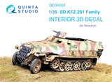 1/35 Quinta Studio SD.KFZ.251 Family 3D-Printed Interior (for Tamiya kits) 35050