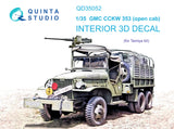 1/35 Quinta Studio  GMC CCKW 353 (open cab) 3D-Printed Interior (for Tamiya kit) 35052