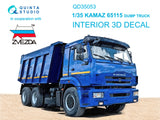 1/35 Quinta Studio KAMAZ 65115 Dump truck 3D-Printed Interior (for Zvezda kits) 35053