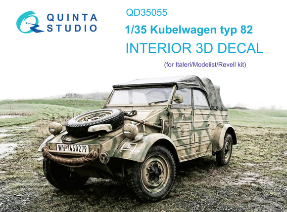 1/35 Quinta Studio Kubelwagen type 82 3D-Printed Interior (for Italeri kits) 35055