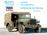 1/35 Quinta Studio Dodge WC-51 3D-Printed Interior (for Zvezda kit) 35062