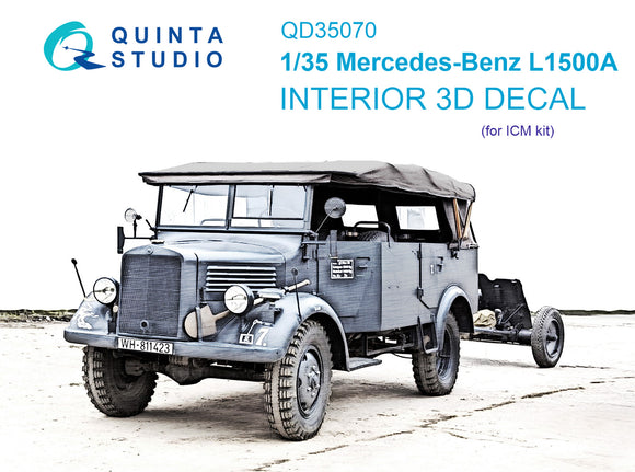 1/35 Quinta Studio Mercedes-Benz L1500A 3D-Printed Interior (for ICM kits) 35070