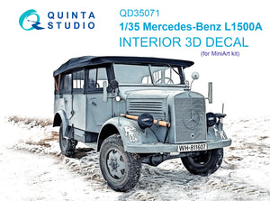 1/35 Quinta Studio Mercedes-Benz L1500A 3D-Printed Interior (for MiniArt kits) 35071