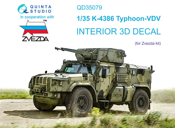 1/35 Quinta Studio K-4386 Typhoon VDV 3D-Printed Interior (for Zvezda kits) 35079