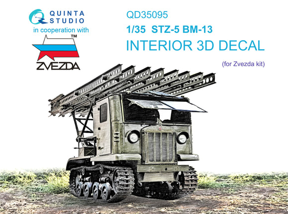 1/35 Quinta Studio STZ-5 BM-13 3D-Printed Interior (for Zvezda kits) 35095