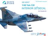 1/48 Quinta Studio Yak-130 3D-Printed Interior (for Zvezda kits, Pro Set) 48007