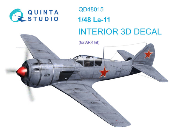 1/48 Quinta Studio La-11 3D-Printed Interior (for ARK kit) 48015