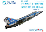 1/48 Quinta Studio MiG-31B 3D-Printed Interior (for AMK kit) 48027
