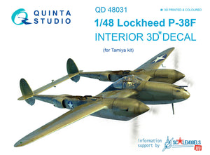 1/48 Quinta Studio P-38F 3D-Printed Interior (for Tamiya kit) 48031