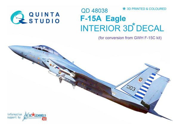 1/48 Quinta Studio  F-15A 3D-Printed Interior (for GWH kit) 48038