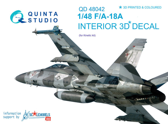 1/48 F/A-18A 3D-Printed Interior (for Kinetic kit) 48042