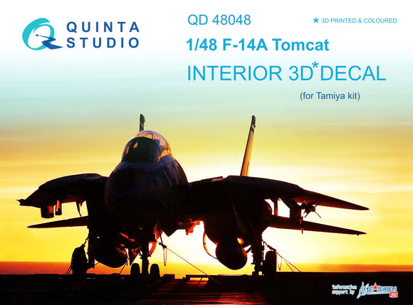 1/48 Quinta Studio F-14A 3D-Printed Interior (for Tamiya kit) 48048