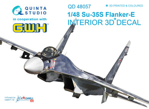 1/48 Su-35S 3D-Printed  Interior (for GWH kit) 48057