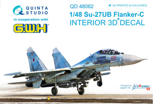 1/48 Su-27UB 3D-Printed Interior (for GWH kit) 48062