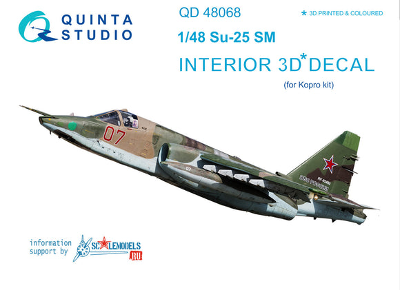 1/48 Quinta Studio Su-25SM 3D-Printed Interior (for KP kit) 48068