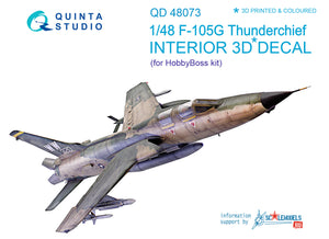 1/48 Quinta Studio F-105G 3D-Printed Interior on decal paper (for Hobby Boss kit) 48073