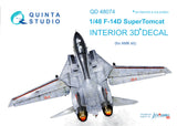1/48 Quinta Studio F-14D 3D-Printed Interior (for AMK kit) 48074