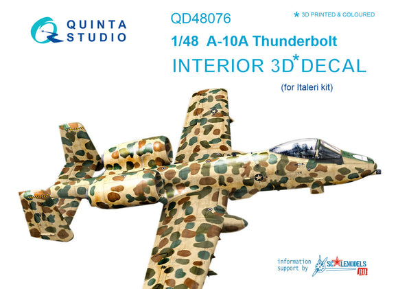 1/48 Quinta Studio A-10A 3D-Printed Interior (for Italeri  kit) 48076