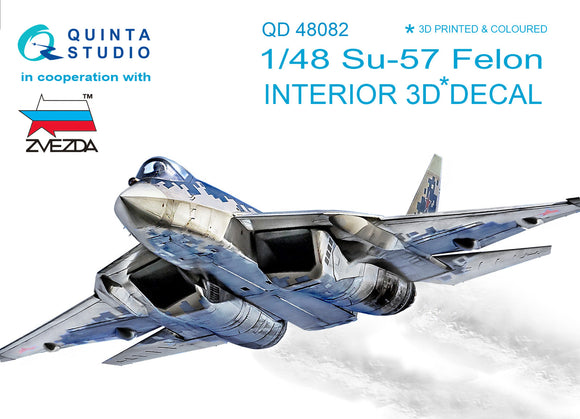 1/48 Su-57 3D-Printed interior (for Zvezda kit) 48082