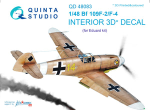 1/48 Quinta Studio Bf 109F-2/F-4 3D-Printed Interior (for Eduard kit) 48083