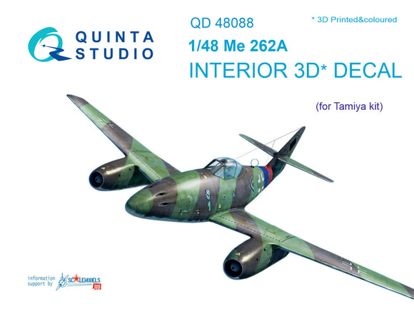 1/48 Me 262A 3D-Printed Interior (for Tamiya  kit) 48088
