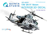 1/48 UH-1Y Venom 3D-Printed Interior (for Kitty Hawk kit) 48091