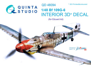 1/48 Quinta Studio Bf 109G-6 3D-Printed Interior (for Eduard  kit) 48094