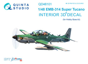 1/48 Quinta Studio EMB-314 Super Tucano 3D-Printed Interior (for Hobby Boss kit) 48101