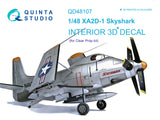 1/48  XA2D-1 Skyshark 3D-Printed Interior (for Clear Prop) 48107