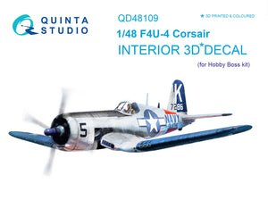 1/48 Quinta Studio F4U-4 Corsair 3D-Printed Interior (for Hobby Boss) 48109