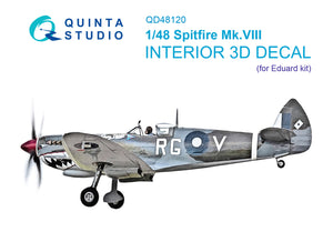 1/48 Quinta Studio Spitfire Mk.VIII 3D-Printed Interior (for Eduard kit) 48120
