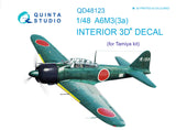 1/48 Quinta A6M3 (Mits & Naka prod.) 3D-Printed Interior (for Tamiya kit) 48123