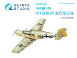 1/48 Quinta Studio Bf 108 3D-Printed Interior (for Eduard kit) 48125