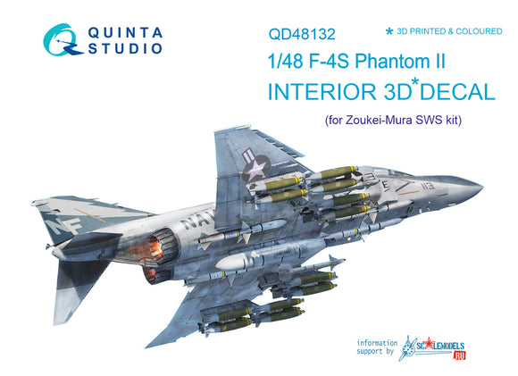 1/48 F-4S 3D-Printed Interior (for ZM SWS kit) 48132