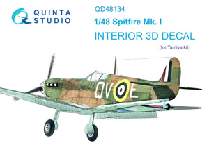 1/48 Quinta Studio Spitfire Mk.I 3D-Printed Interior (for Tamiya kit) 48134