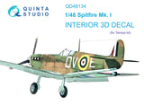 1/48 Quinta Studio Spitfire Mk.I 3D-Printed Interior (for Tamiya kit) 48134