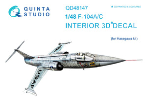 1/48 Quinta F-104A/C 3D-Printed Interior (for Hasegawa kit) 48147